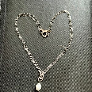 Silpada N1353 Oxidized Sterling Silver and Freshwater Pearl Necklace